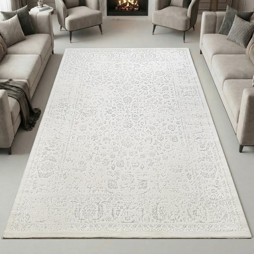 Tapis crème motif ornement