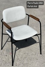 Fauteuil en métal, chêne