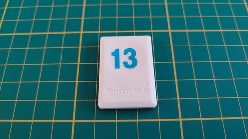 Tuile chiffre treize bleu - 13,
