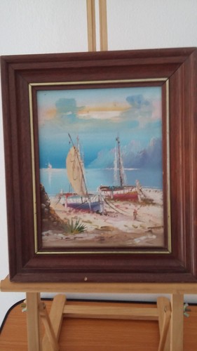 Hst marine peinture sur toile - peinture,