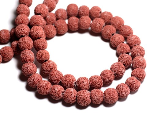 10pc perles pierre lave - perles,