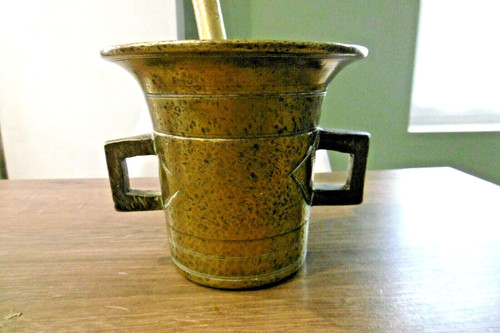 Ancien mortier bronze avec - ancien, en