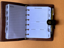 fits Louis Vuitton PM Agenda: 2026 Insert Monthly Tab Calendar+Filler Paper +Pen