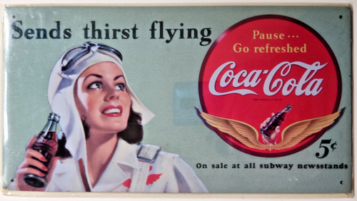 Plaque métal coca cola sends - plaque,