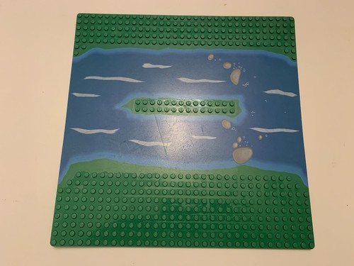 Plaque verte avec riviere - avec, lego