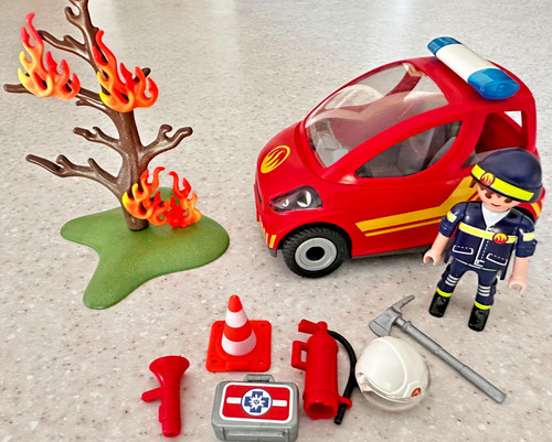 Playmobil voiture pompier - voiture,