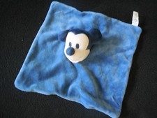doudou plat Mickey bleu DISNEY