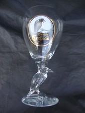 verre bière du corbeau neuf  pied en forme de l' oiseau sur branche 2 ème modèle