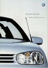 Volkswagen Golf Cabriolet Mk4 2000-01 UK Market Sales Brochure Convertible