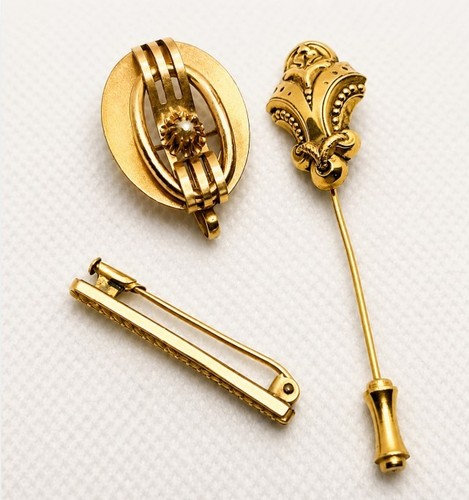 Lot bijoux anciens plaqué - bijoux, or