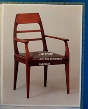 RIEMERSCHMID Fauteuil acajou   Art Nouveau photo document clipping