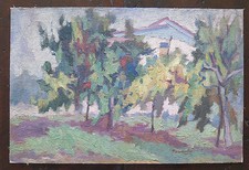 Ancienne Peinture à Huile Sur