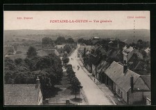 Old postcard Fontaine-la-Guyon, general view 1916 