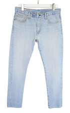 Levi's Lot 512 Premium Big E Hommes Jeans W33/L32 Slim Bleu Clair Braguette Zip