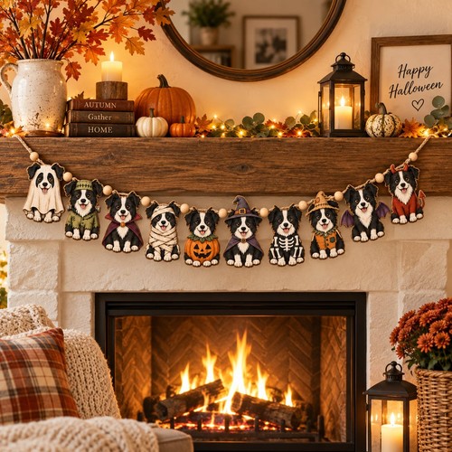Border collie halloween - border,
