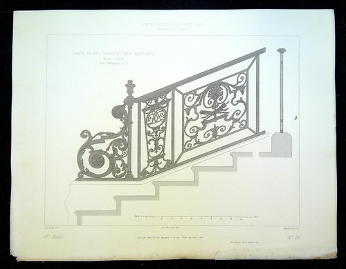 Ancienne gravure rampe en - gravure,