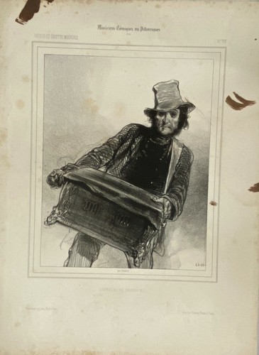 Lithographie gavarni gazette - ,