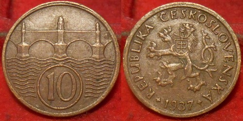 Czechoslovakia haleru 1937 - czechoslovakia, 10
