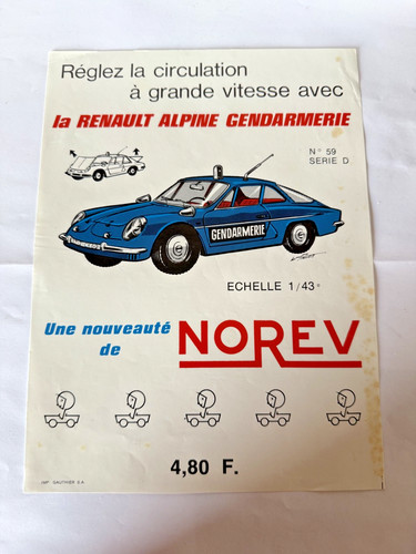 Norev affichette originale - affichette,