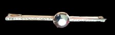 Antique Solid Silver and Moissanites Brooch - Late 19th Century - Punches 
