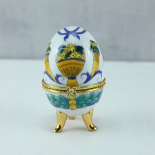 Vintage- Oeuf en Porcelaine sur Pieds Style Fabergé- Collection /Neuf
