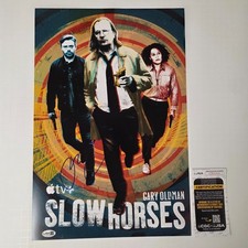 JACK LOWDEN Authentic Hand-signed "SLOW HORSES ~ River" 12x18 Photo (JSA COA)