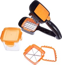 FRUIT VEGETABLE SLICE KITCHEN NICER DICER QUICK 5in1_3 GRILLS STAINLESS STEEL BLADES