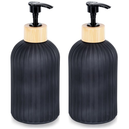 Distributeur savon verre noir