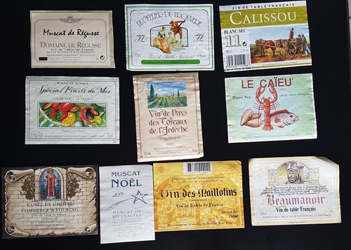Lot étiquettes vin divers - étiquettes, de