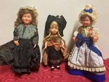 Lot de 3 anciennes  poupées