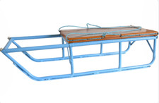 LUGE VINTAGE METAL ET BOIS 