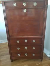 secretaire d époque louis 16 estampllé  ANTOINE.HéRICOURT bois cuba acajo massif