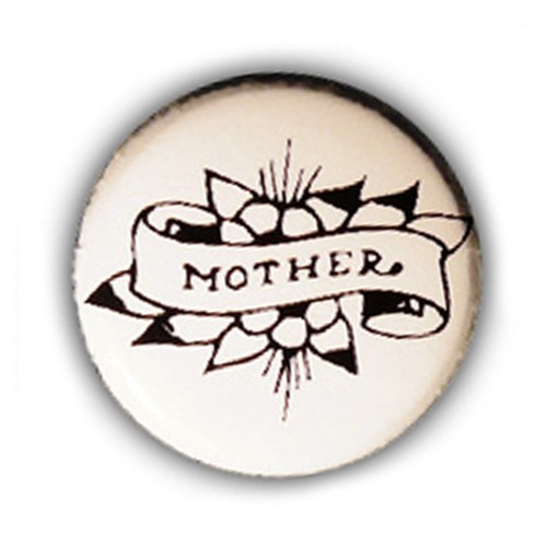 Badge tattoo mother fond blanc - badge,