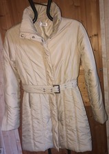 manteau doudoune longue crème