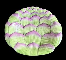 Vtg Fitz & Floyd Essentials Artichoke Shape Soup Sandwich Canape Plate