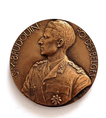 Médaille bronze baudouin roi - médaille,