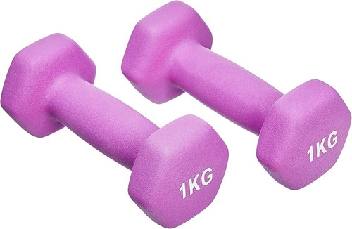 Haltères néoprène 2kg rose - haltères,