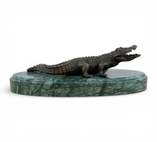 Sculpture Crocodile en bronze
