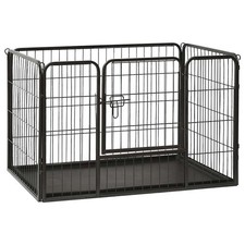 Parc pour Chiots Acier 91,5x59x61 cm Enclos Extérieur pour Chiots Cage vidaXL