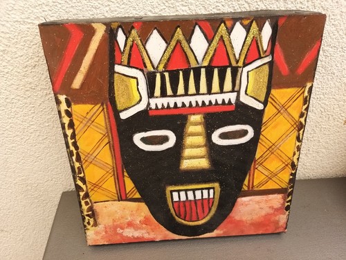 Tableau masque africain - tableau,