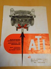 document publicitaire matériel de garage ATI années 50