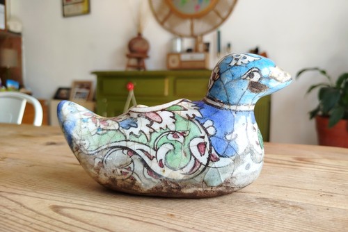 Vase zoomorphe oiseau - , en