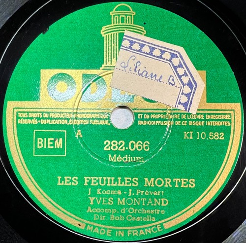 Yves montand les feuilles - montand,