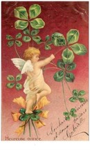 angels. n°41733 . trefle. happy year. waffled