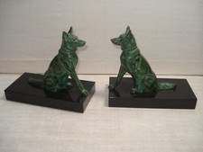 Pair of Greenhouse Books German Shepherd Dogs Art Deco