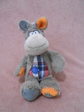Doudou peluche Ane Cheval gris