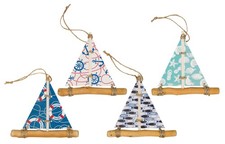 Remorque - voilier en Bois flotté/carton 11,5 x 1 cm Sea-Club