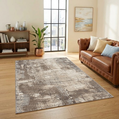 Tapis design beige gris