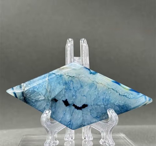 Agate bleue naturelle pierre - bleue,