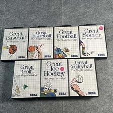 Vintage Sega Master System Sports Games Lot Complete CIB Tested 1980s Series
